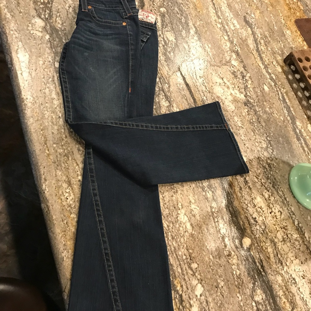 True Religion dark wash twisted Joey